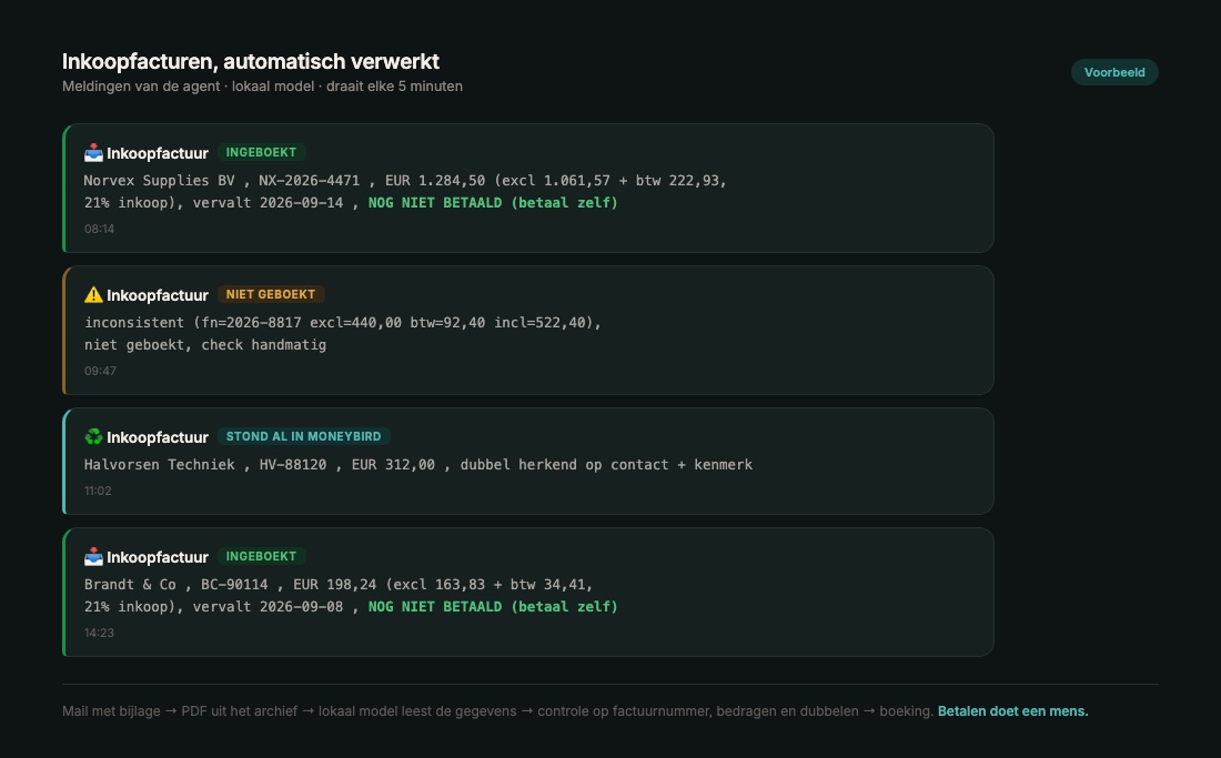Telegram-meldingen van de factuuragent
